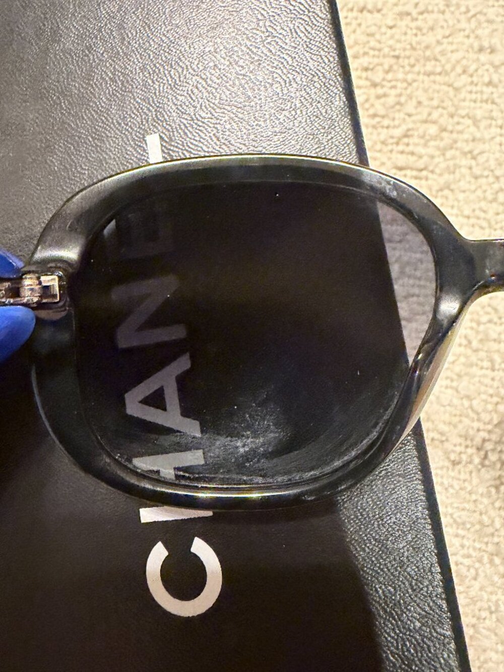 Chanel Black Oval Sunglasses - Picture 9 of 12